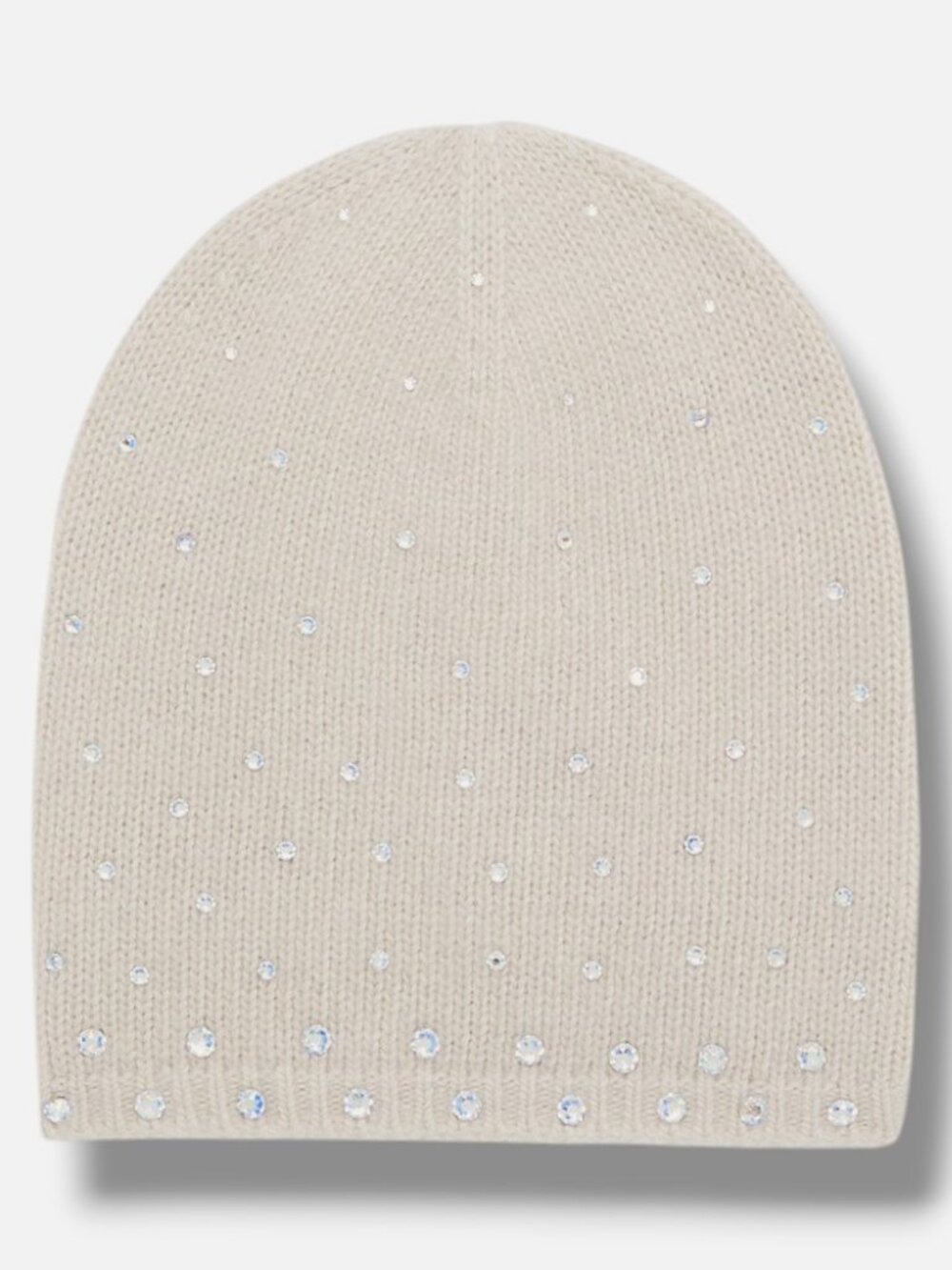 Carolyn Rowan Women's Beige Crystal-Embellished Cashmere Beanie Hat One Size